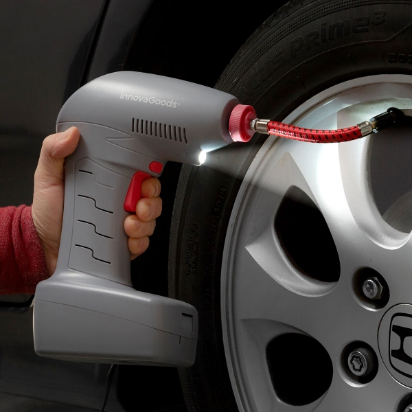 compressor aire portatil amb llum led incorporat